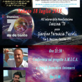 Sabato 18 Luglio ore 21:30 Conferenza sul progetto A.M.I.C.A