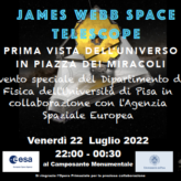 Il Telescopio spaziale James Webb Piazza dei Miracoli Pisa